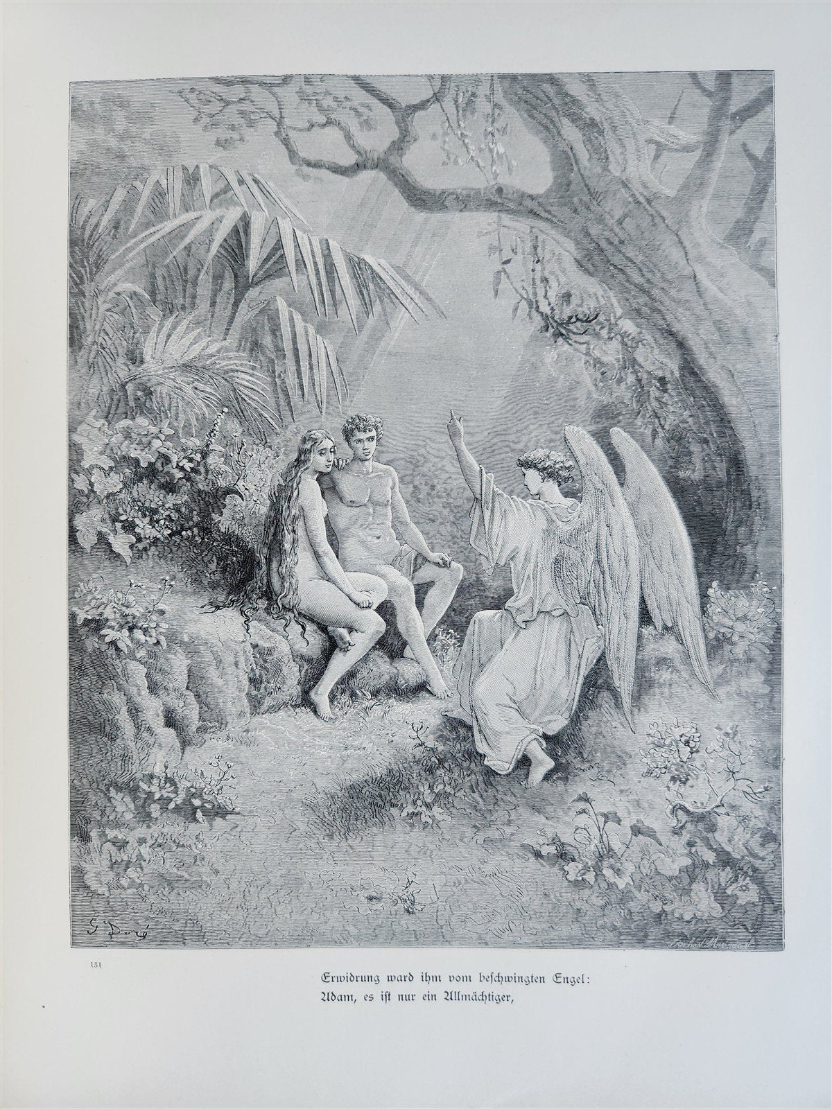1880s PARADISE LOST by JOHN MILTON antique GUSTAVE DORE ILLUSTRATED FOLIO German