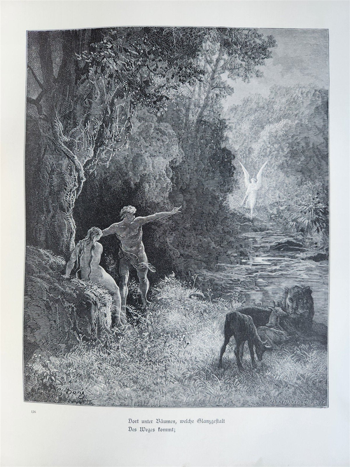 1880s PARADISE LOST by JOHN MILTON antique GUSTAVE DORE ILLUSTRATED FOLIO German