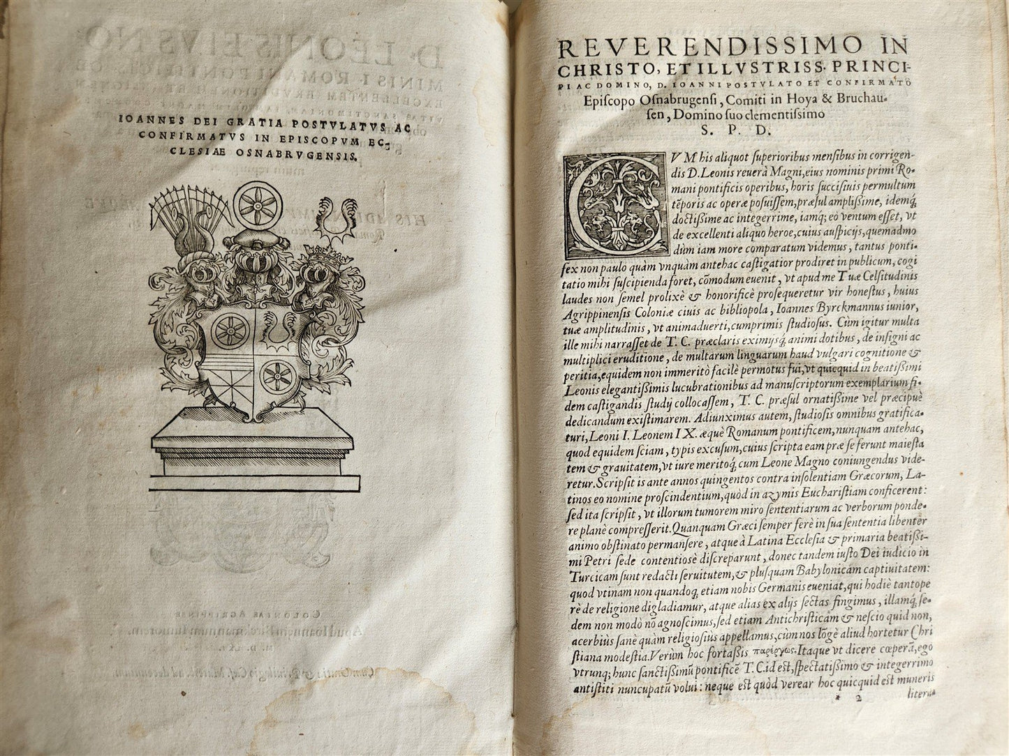 1561 D. LEONIS EIVS NOMINIS I. ROMANI PONTIFICIS antique 16th CENTURY