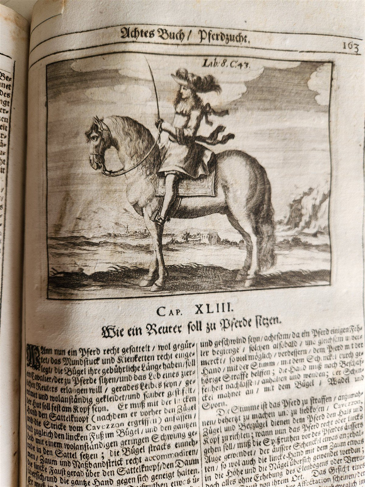 1682 Georgica curiosa ILLUSTRATED noble country life antique PIGSKIN BOUND FOLIO