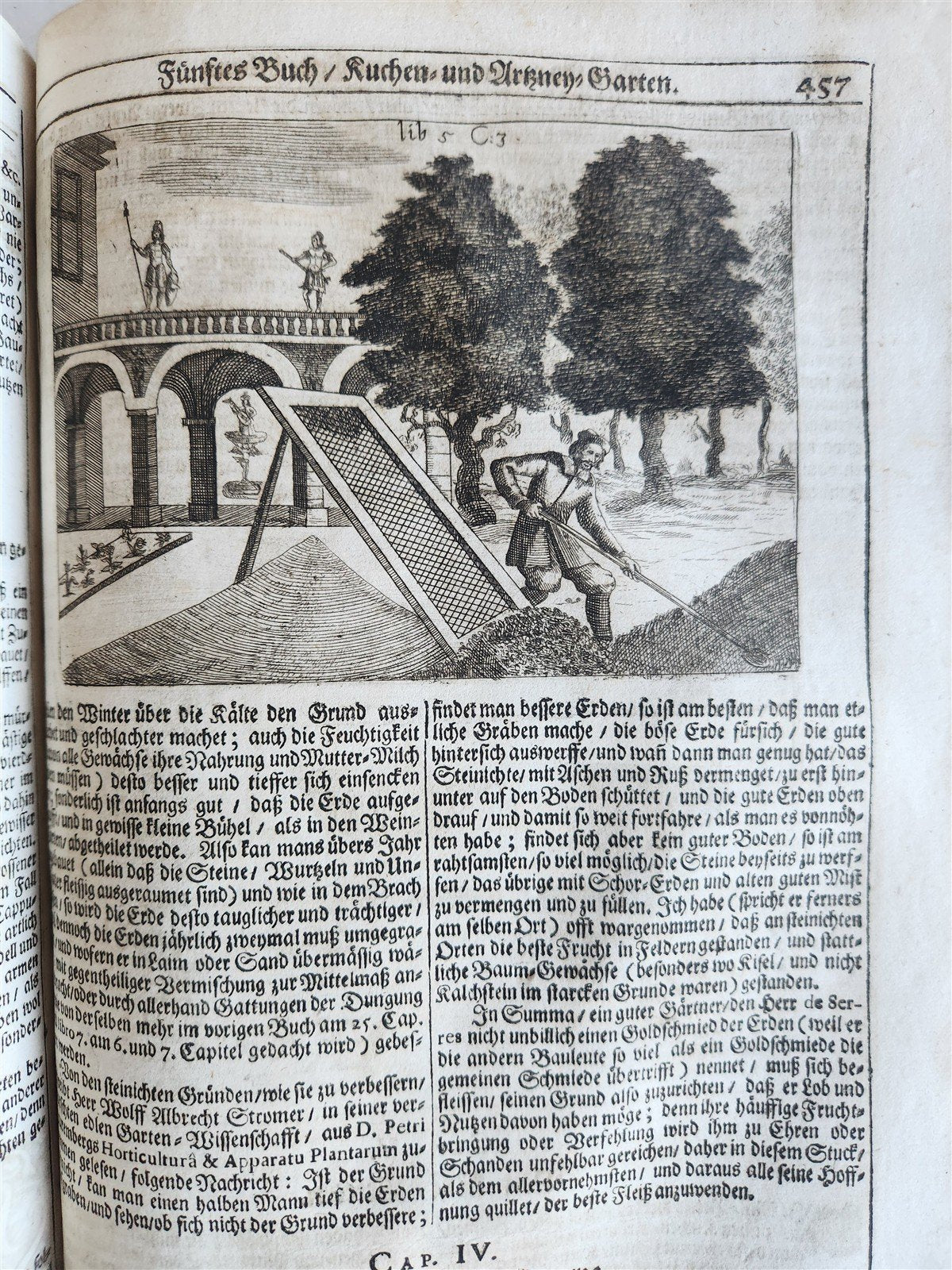 1682 Georgica curiosa ILLUSTRATED noble country life antique PIGSKIN FOLIO