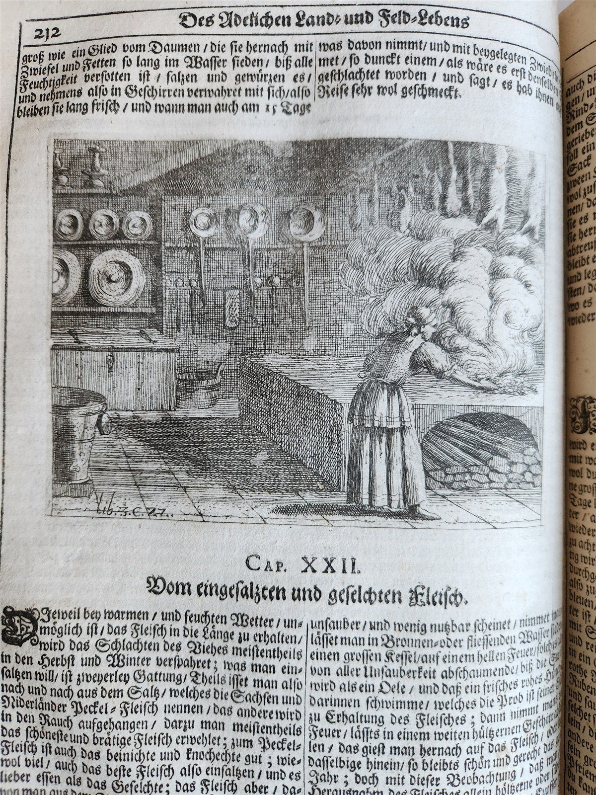 1682 Georgica curiosa ILLUSTRATED noble country life antique PIGSKIN FOLIO