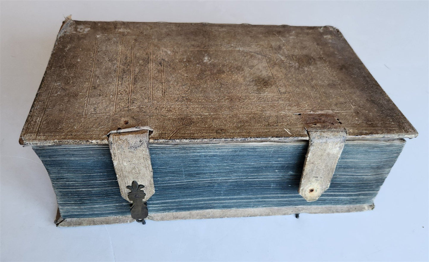 1708 CANON LAW by Jakob Wex antique PIGSKIN BOUND FOLIO in LATIN