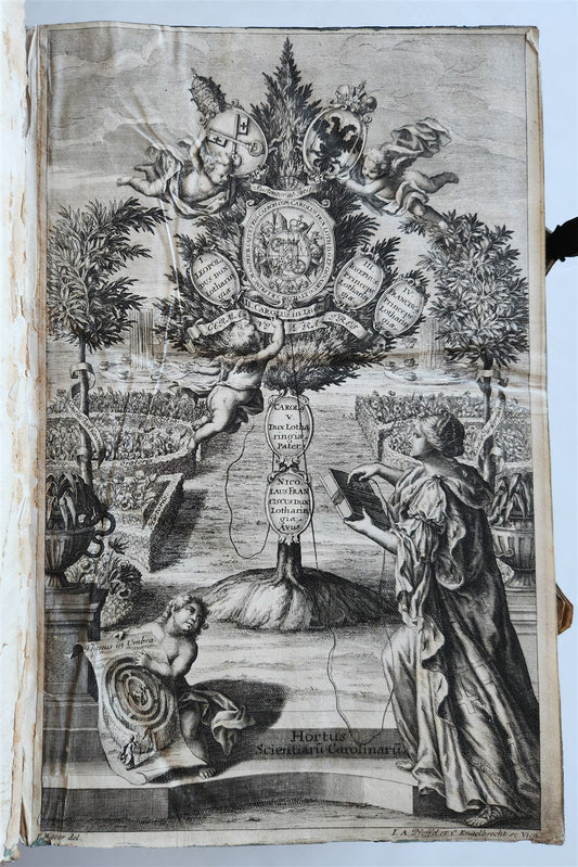 1708 CANON LAW by Jakob Wex antique PIGSKIN BOUND FOLIO in LATIN