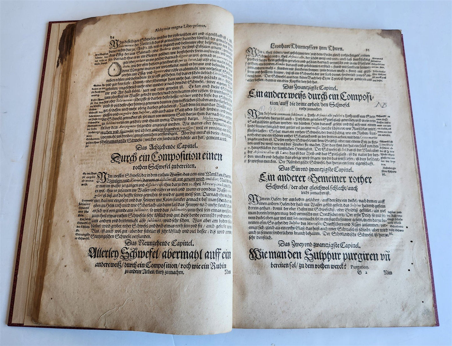 1583 ALCHEMY by L.Thurneisser Megale chymia vel magna Alchymia antique FOLIO 16c