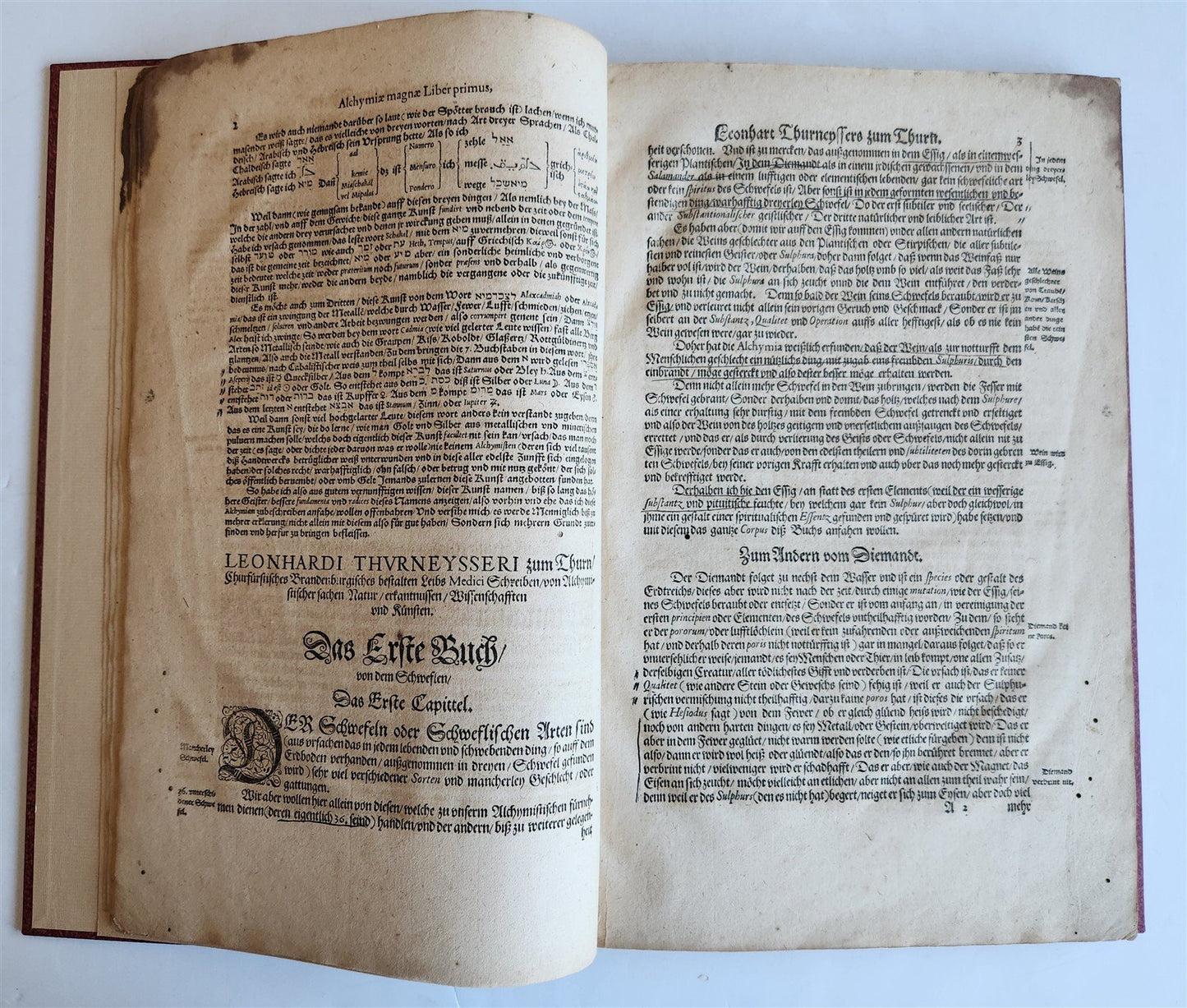 1583 ALCHEMY by L.Thurneisser Megale chymia vel magna Alchymia antique FOLIO 16c