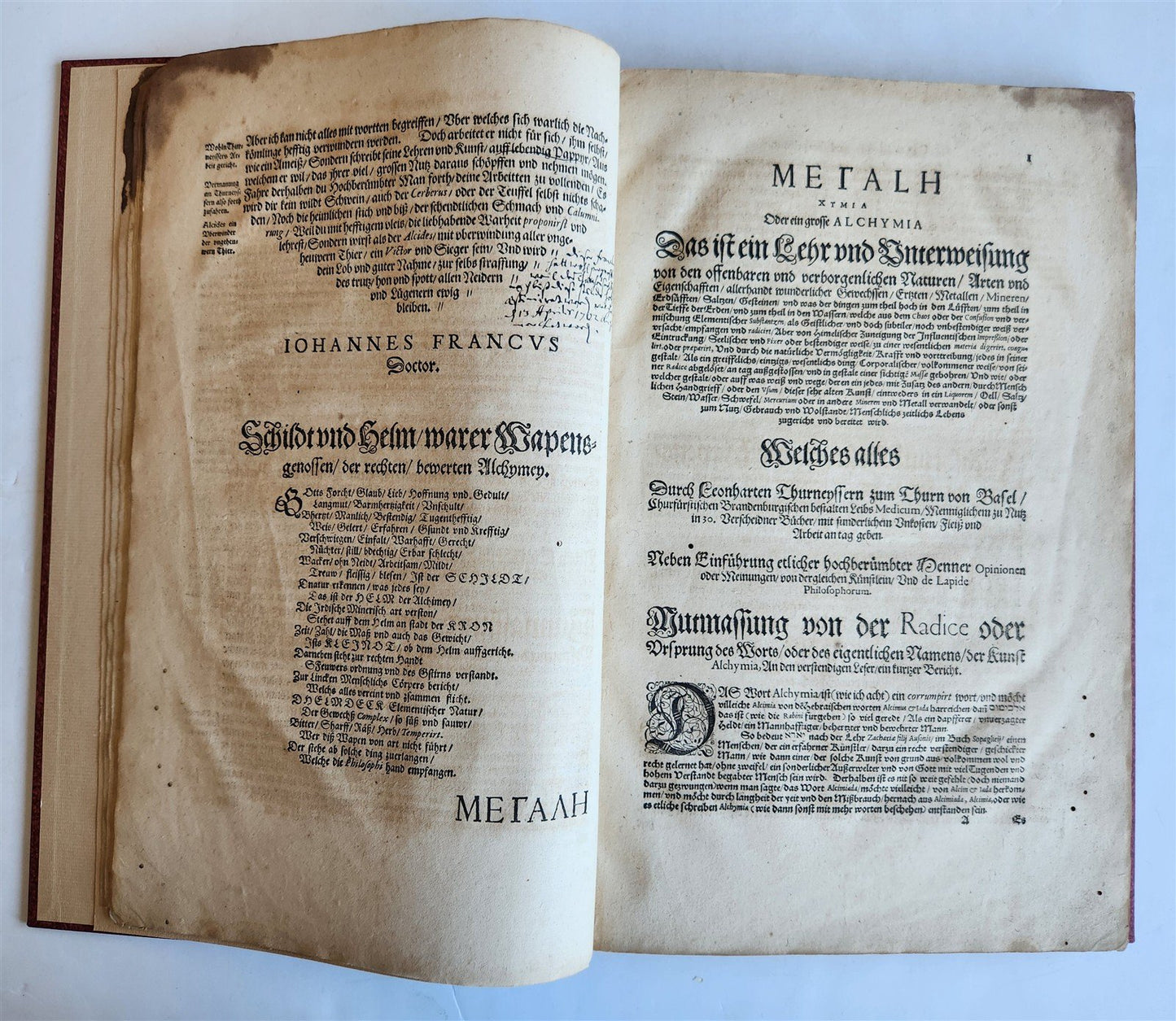 1583 ALCHEMY by L.Thurneisser Megale chymia vel magna Alchymia antique FOLIO 16c