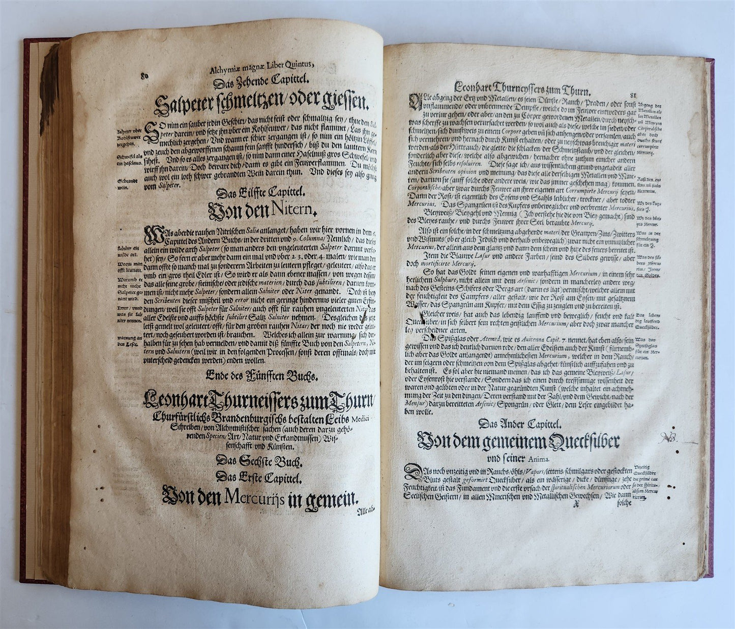 1583 ALCHEMY by L.Thurneisser Megale chymia vel magna Alchymia antique FOLIO 16c