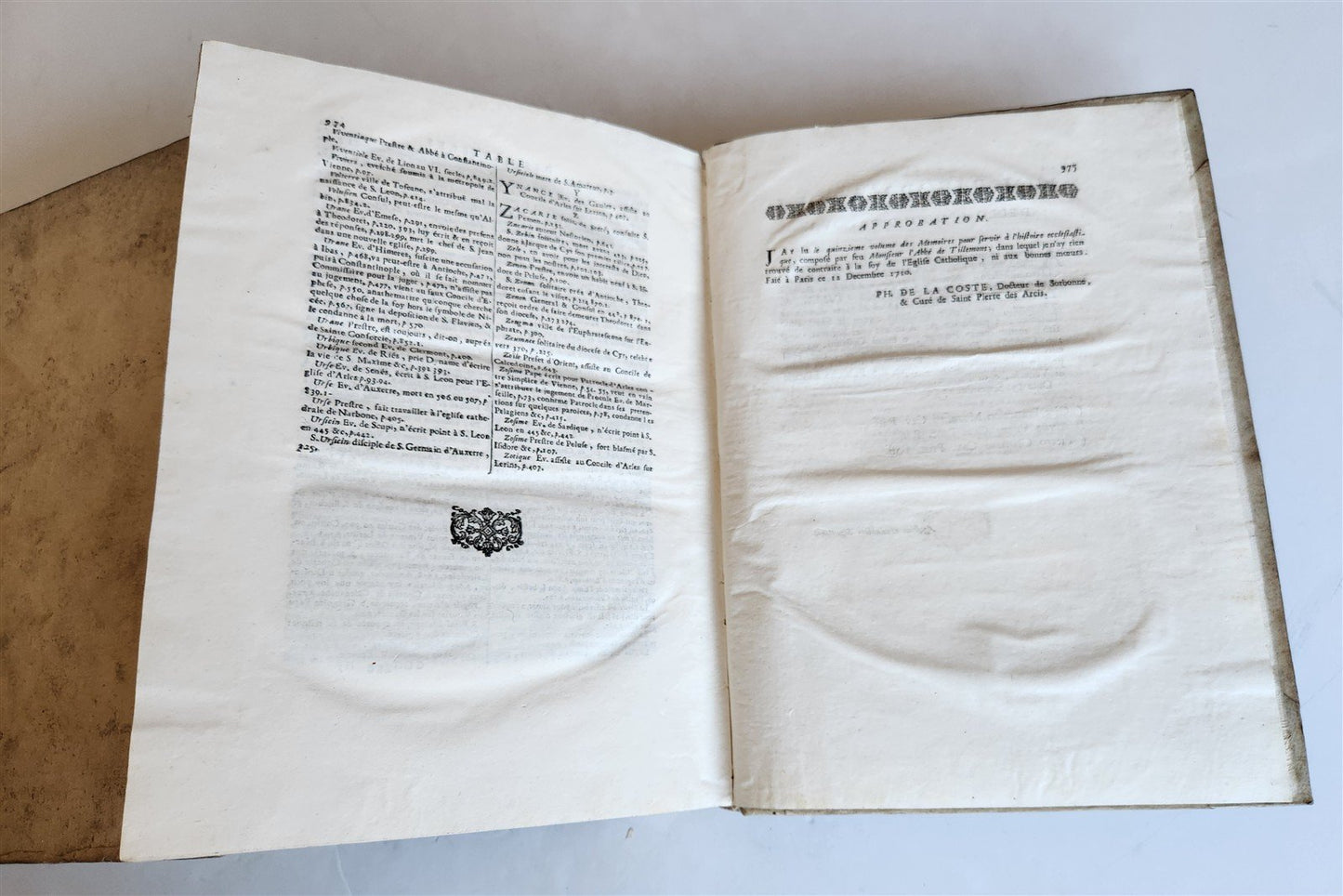 1732 ECCLESIASTICAL HISTORY 2 VELLUM BOUND VOLUMES antique