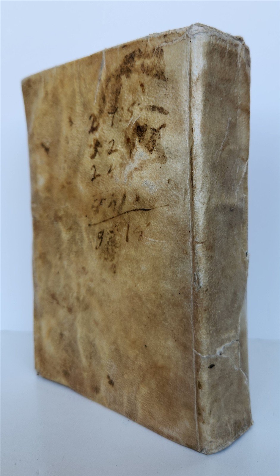 1737 ARITHMETIC TREATISE in ITALIAN antique Trattato aritmetico VELLUM BINDING