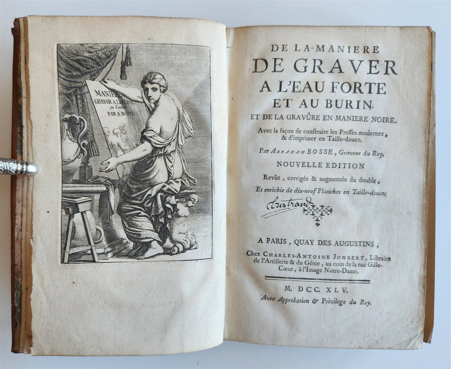 1745 ILLUSTRATED TREATISE on COPPER ENGRAVING antique DE LA MANIÈRE DE GRAVER