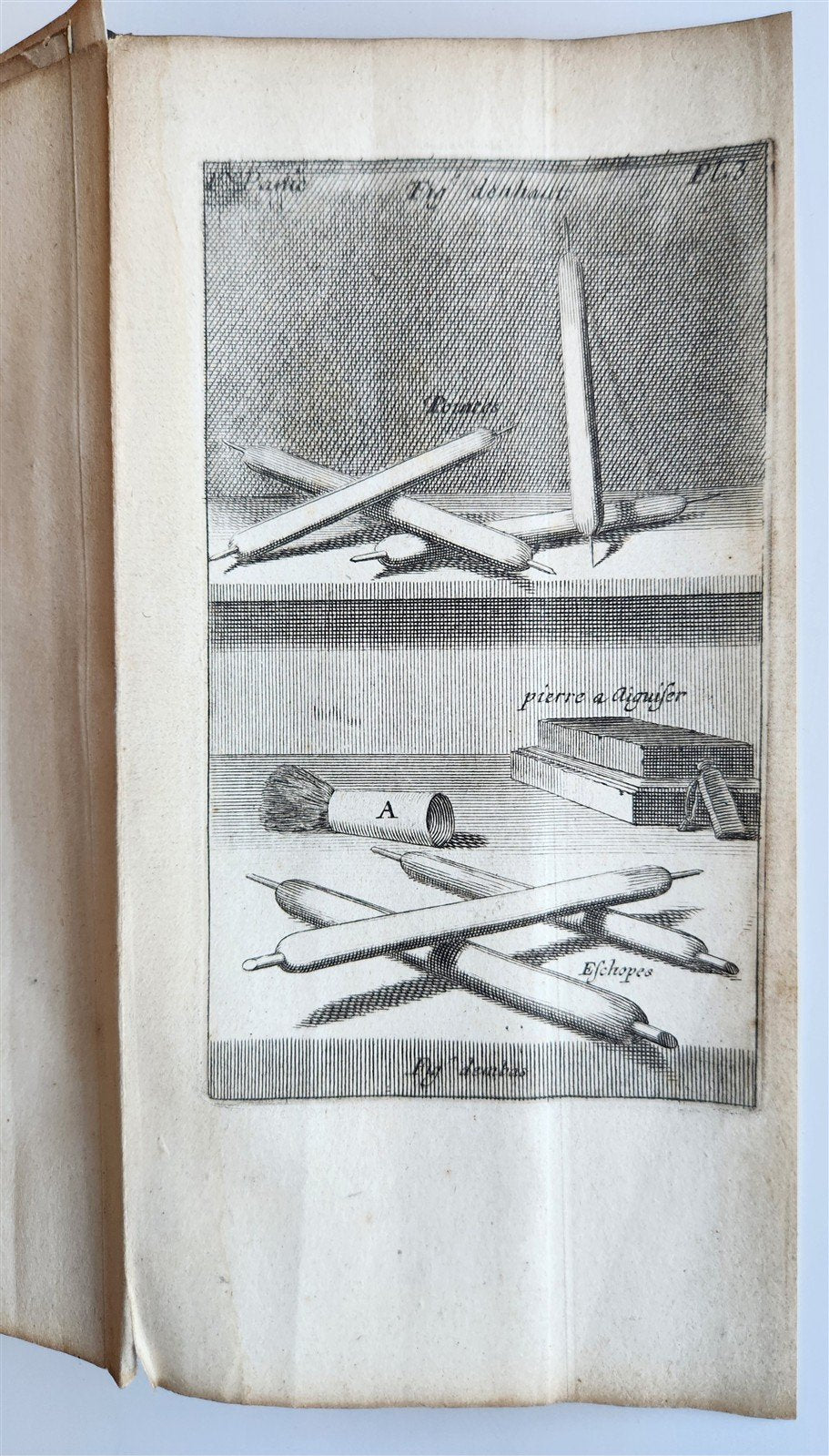1745 ILLUSTRATED TREATISE on COPPER ENGRAVING antique DE LA MANIÈRE DE GRAVER
