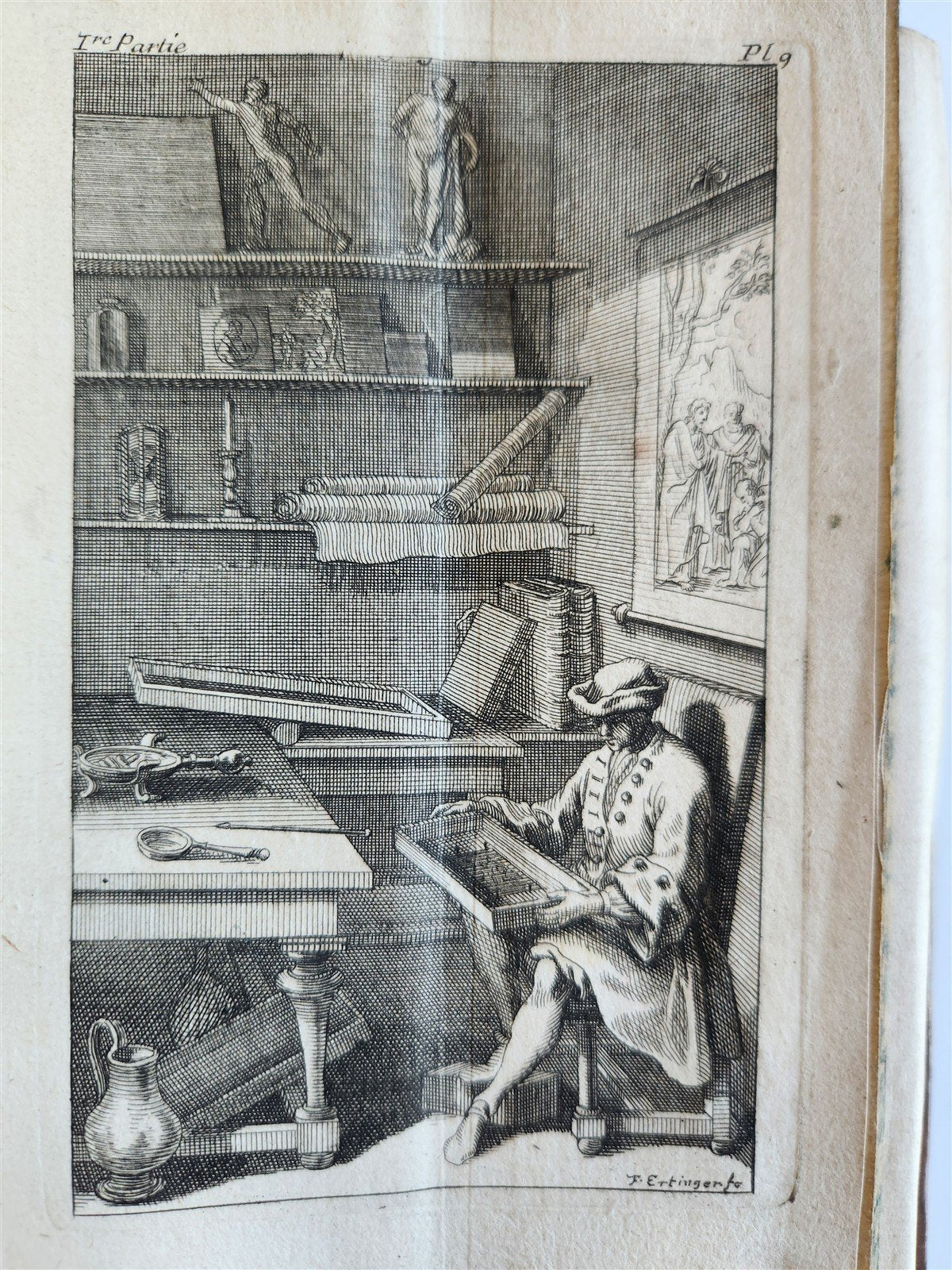 1745 ILLUSTRATED TREATISE on COPPER ENGRAVING antique DE LA MANIÈRE DE GRAVER