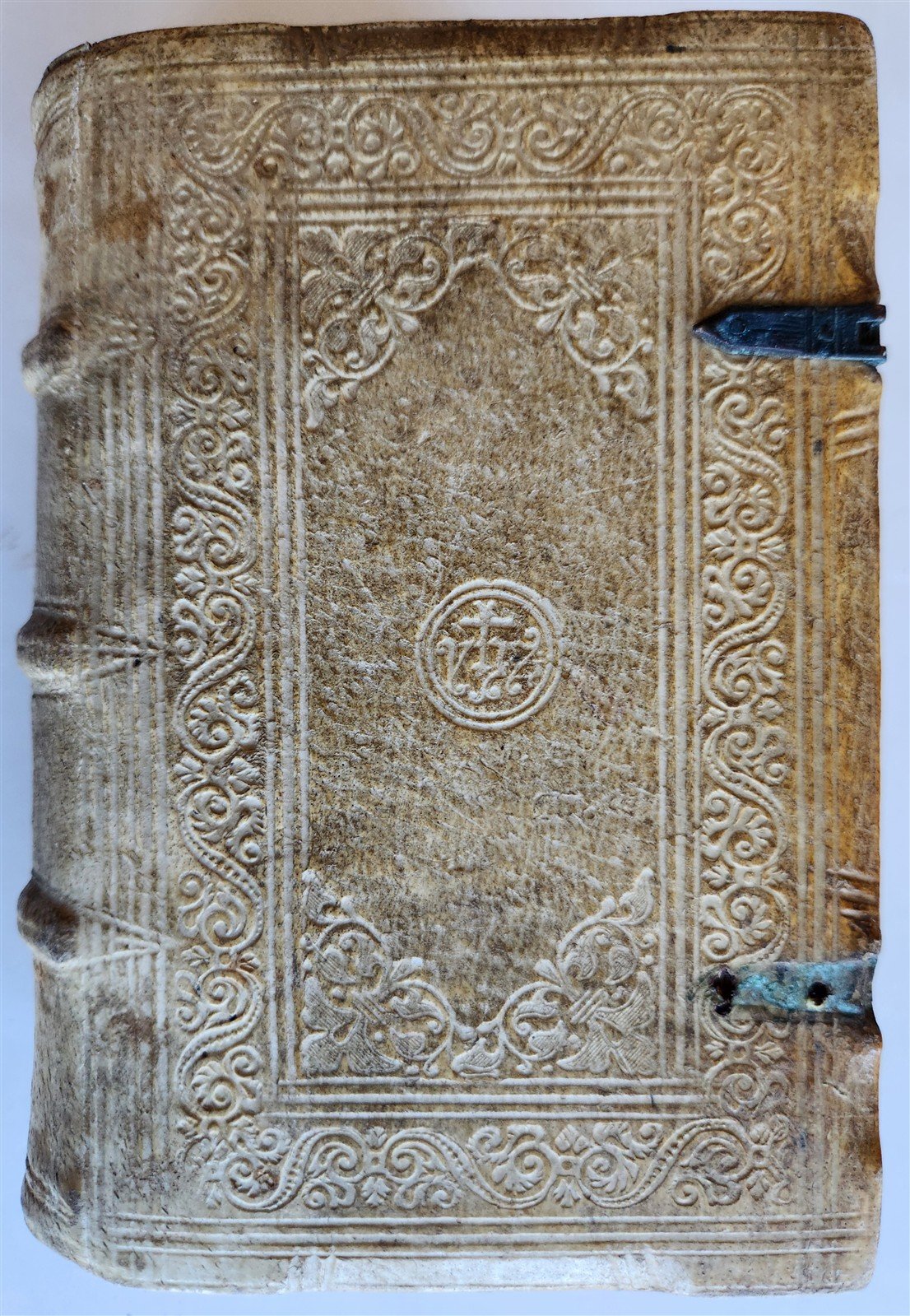 1597 SERMONS by Jesuit Ioannis Osorii antique HAND TOOLED PIGSKIN OVER WOOD