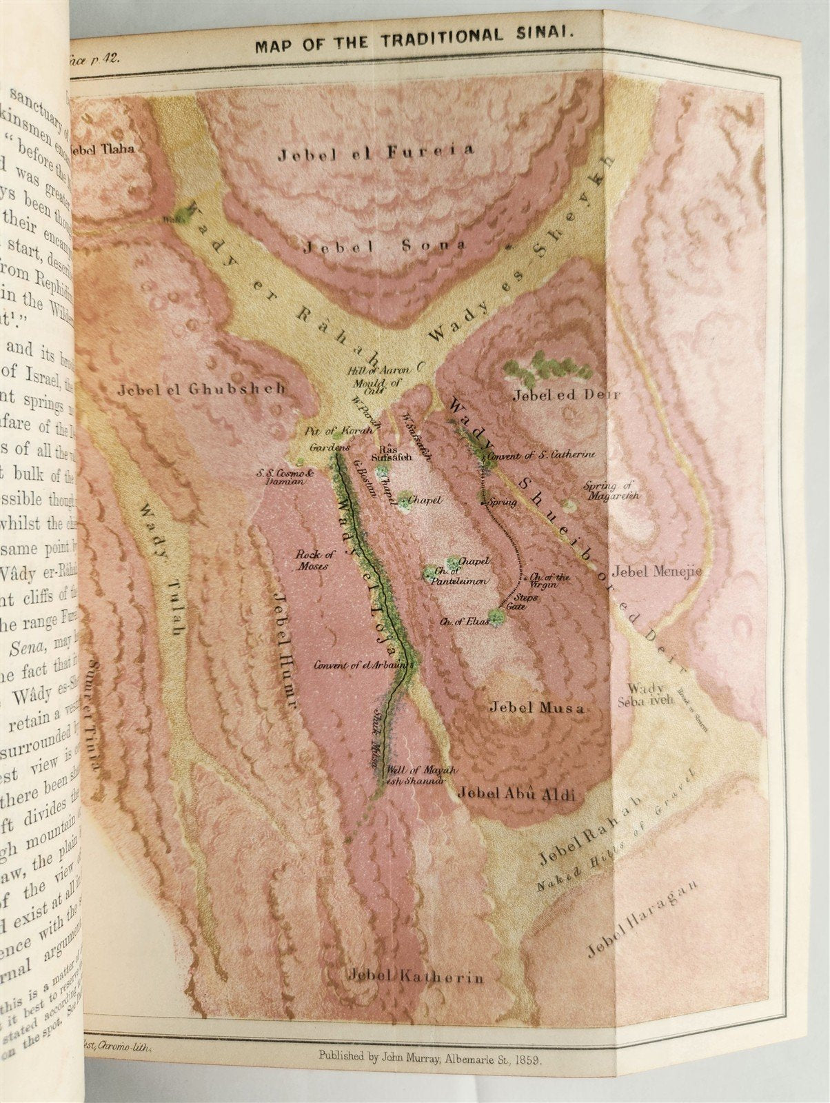 1862 SINAI & PALESTINE in CONNECTION w/ THEIR HISTORY antique ILLUSTRATED w/MAPS