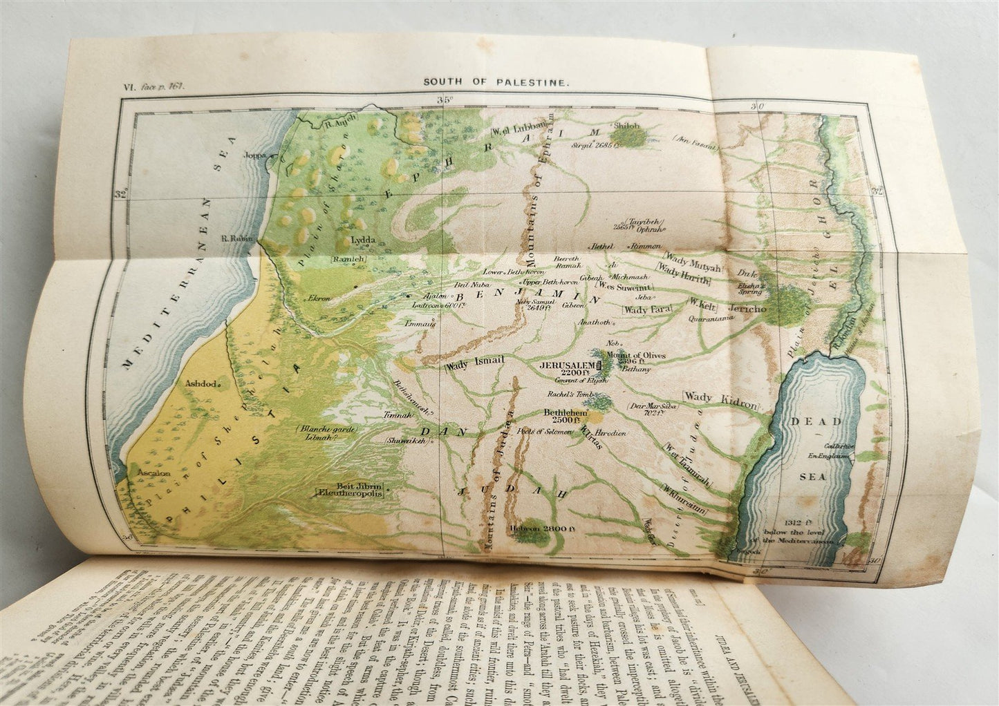 1862 SINAI & PALESTINE in CONNECTION w/ THEIR HISTORY antique ILLUSTRATED w/MAPS