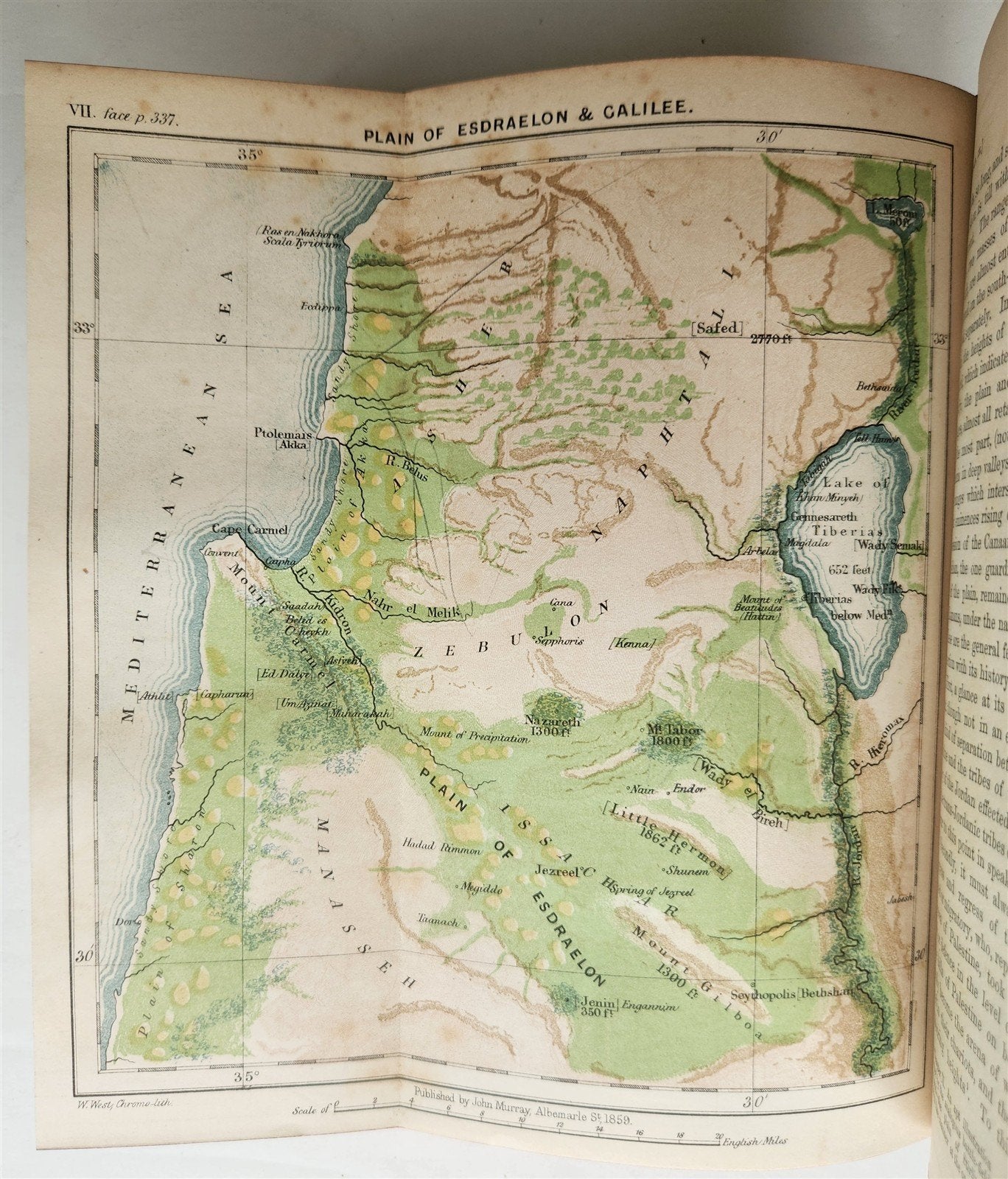 1862 SINAI & PALESTINE in CONNECTION w/ THEIR HISTORY antique ILLUSTRATED w/MAPS