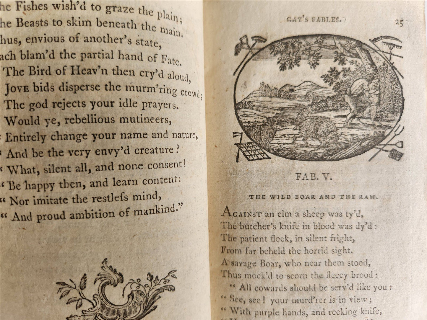 1797 FABLES of JOHN GAY antique ILLUSTRATED in ENGLISH poetry