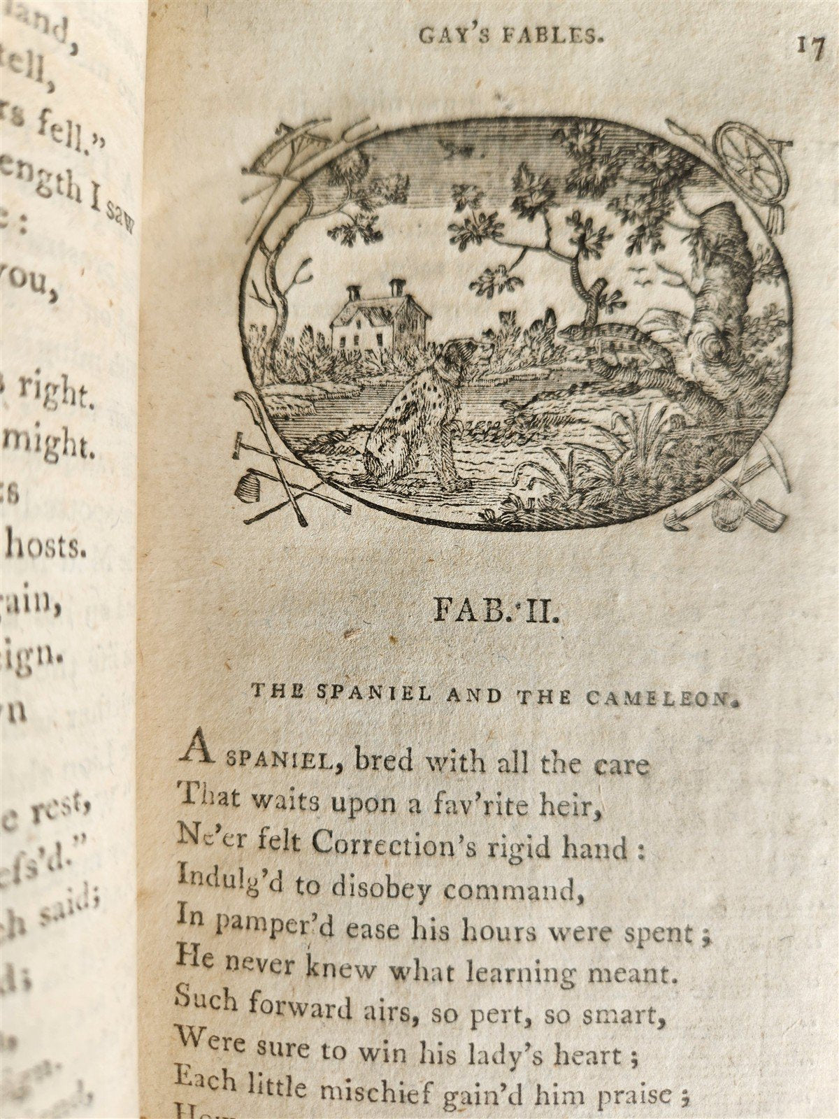 1797 FABLES of JOHN GAY antique ILLUSTRATED in ENGLISH poetry