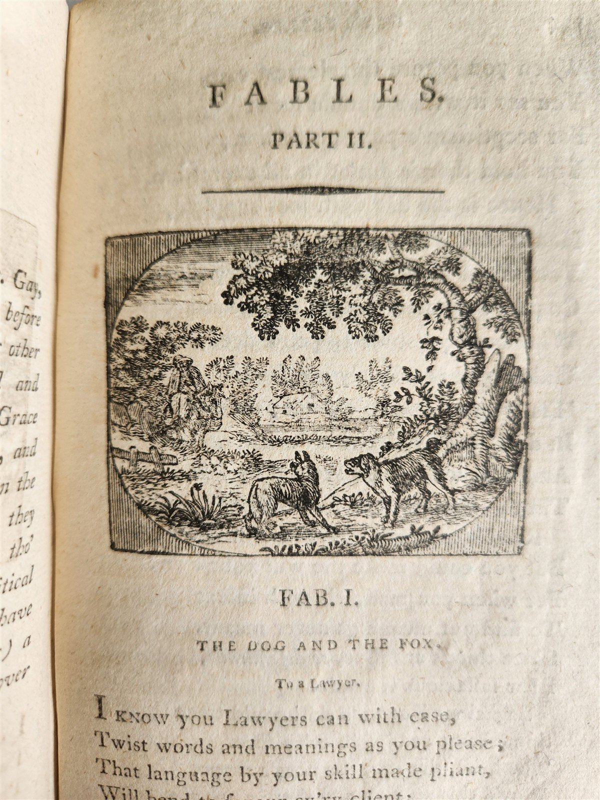 1797 FABLES of JOHN GAY antique ILLUSTRATED in ENGLISH poetry