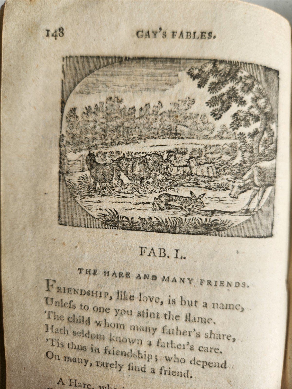 1797 FABLES of JOHN GAY antique ILLUSTRATED in ENGLISH poetry