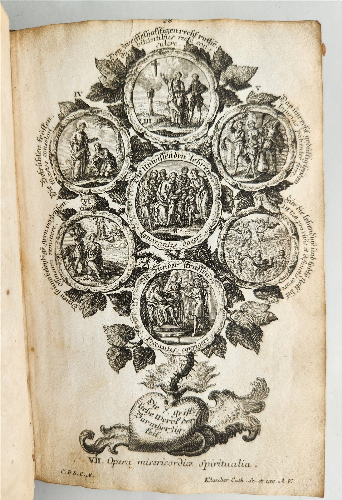 1751 CATECHISM antique ILLUSTRATED rare