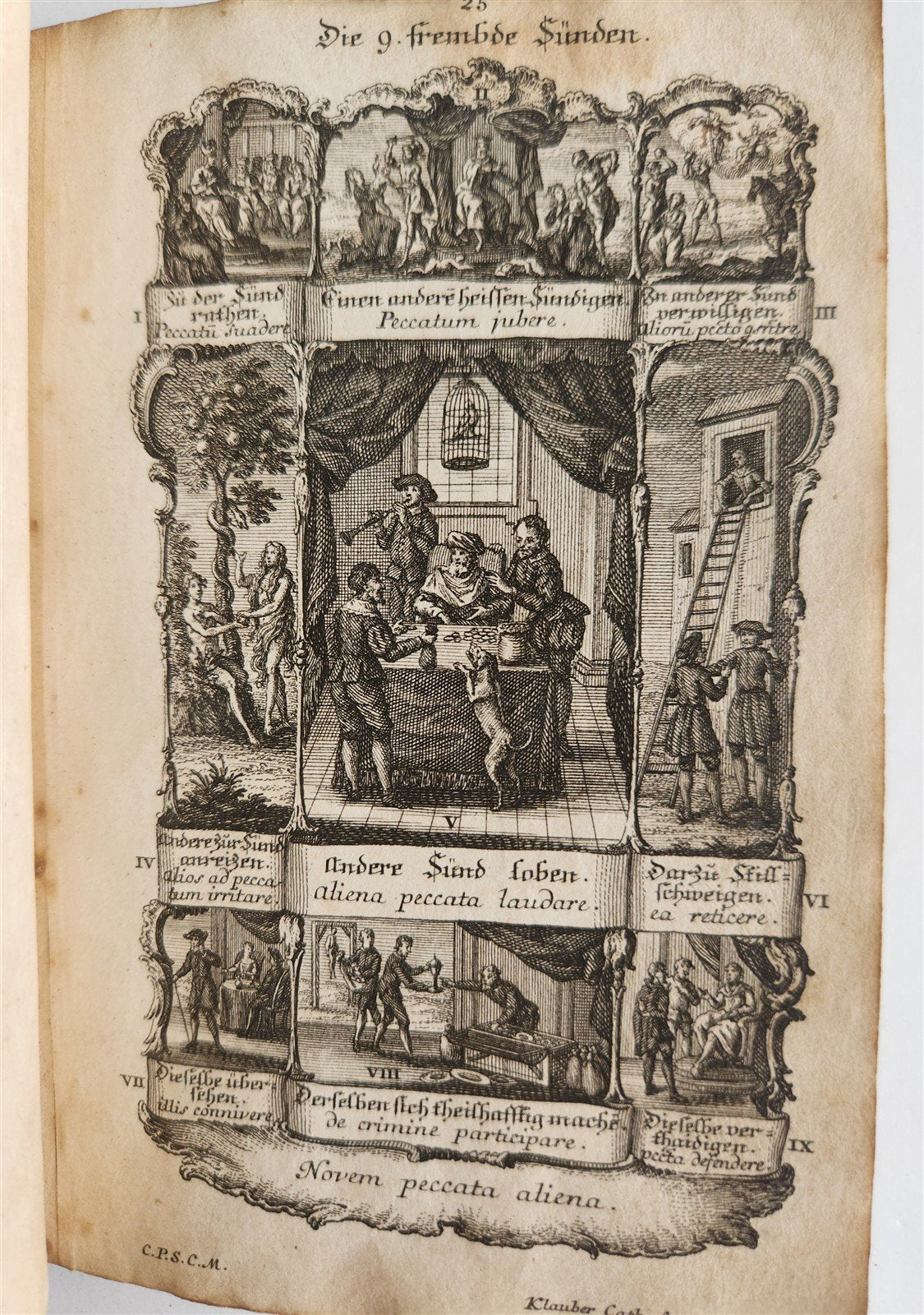 1751 CATECHISM antique ILLUSTRATED rare