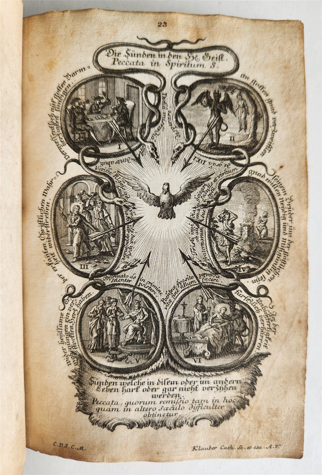 1751 CATECHISM antique ILLUSTRATED rare
