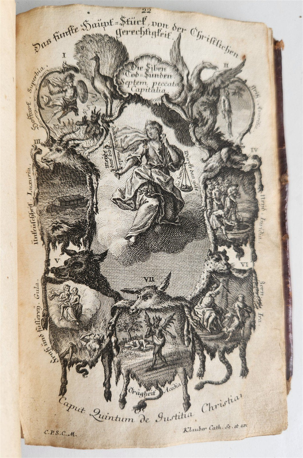 1751 CATECHISM antique ILLUSTRATED rare