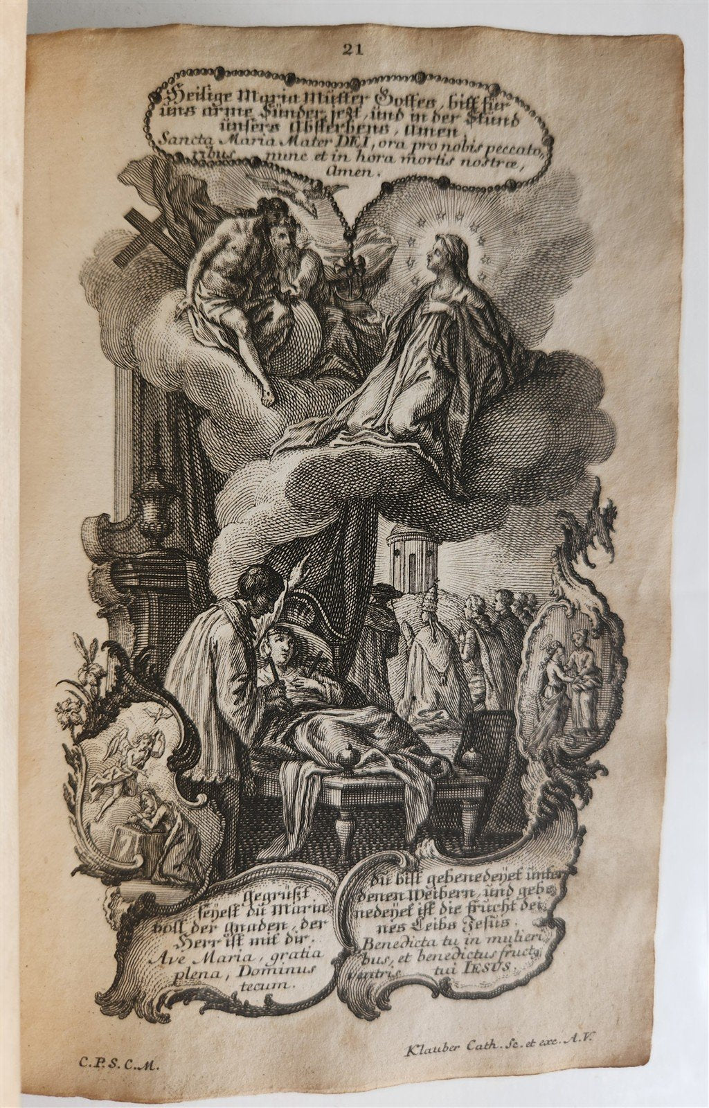 1751 CATECHISM antique ILLUSTRATED rare