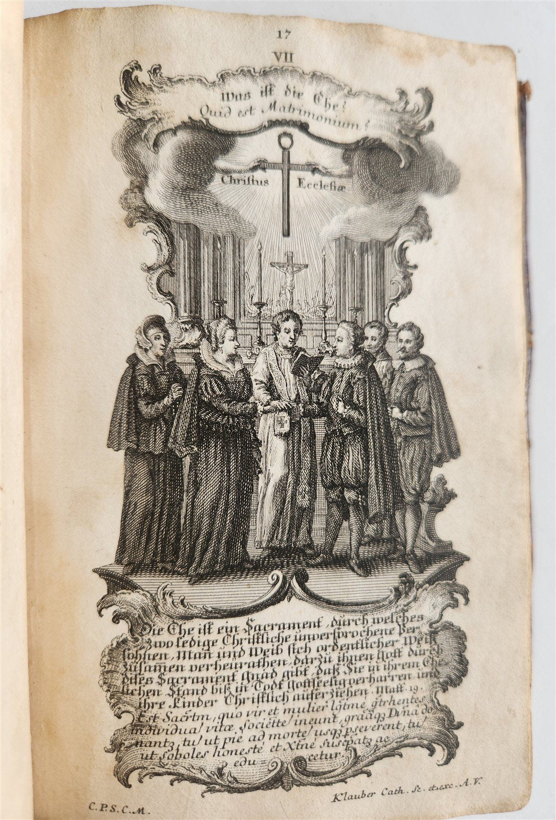1751 CATECHISM antique ILLUSTRATED rare