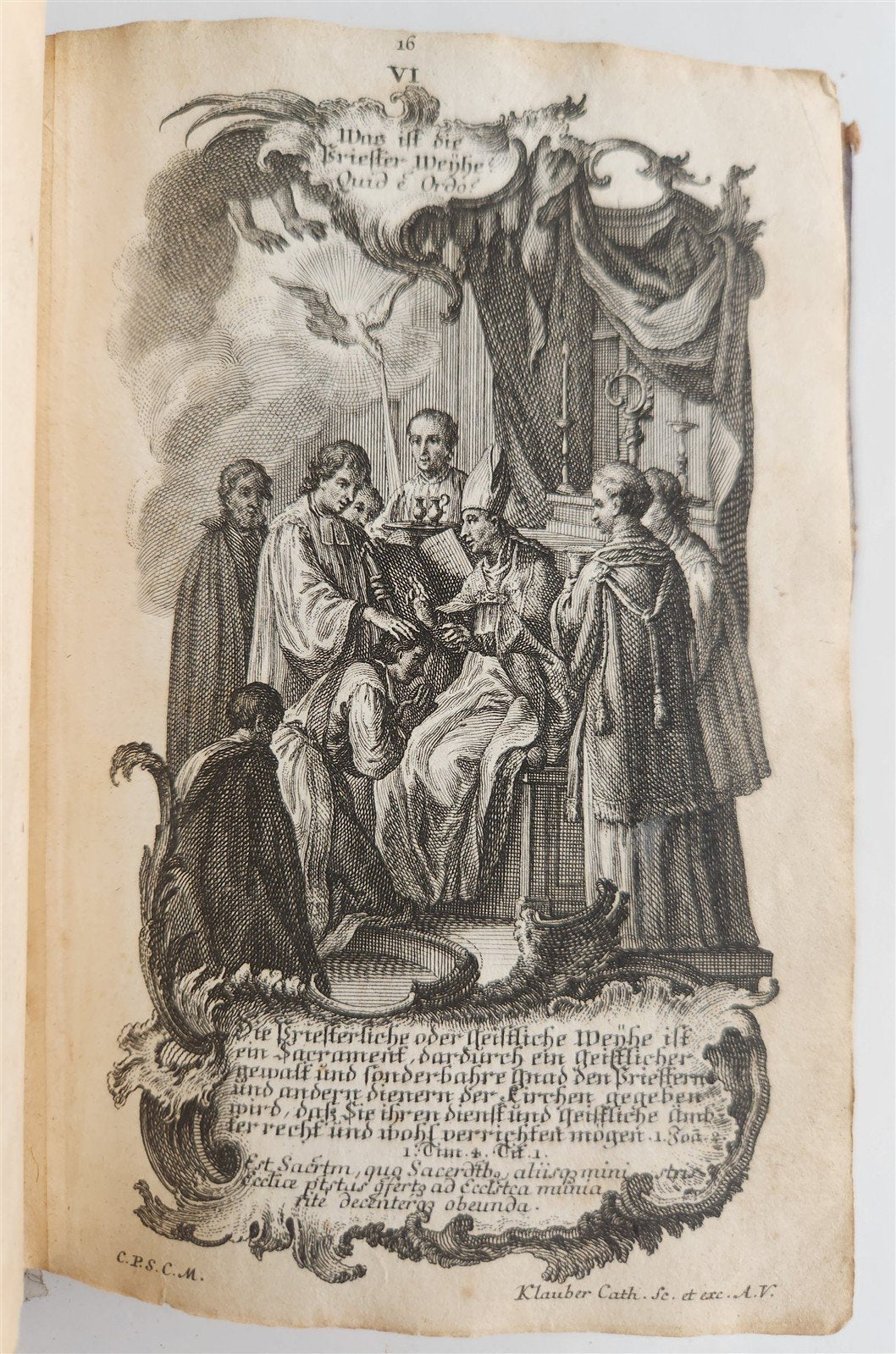 1751 CATECHISM antique ILLUSTRATED rare