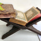 1900 OTTOMAN KORAN antique QURAN Turkish w/ WOODEN STAND & GILT SLIP CASE