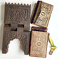 1900 OTTOMAN KORAN antique QURAN Turkish w/ WOODEN STAND & GILT SLIP CASE