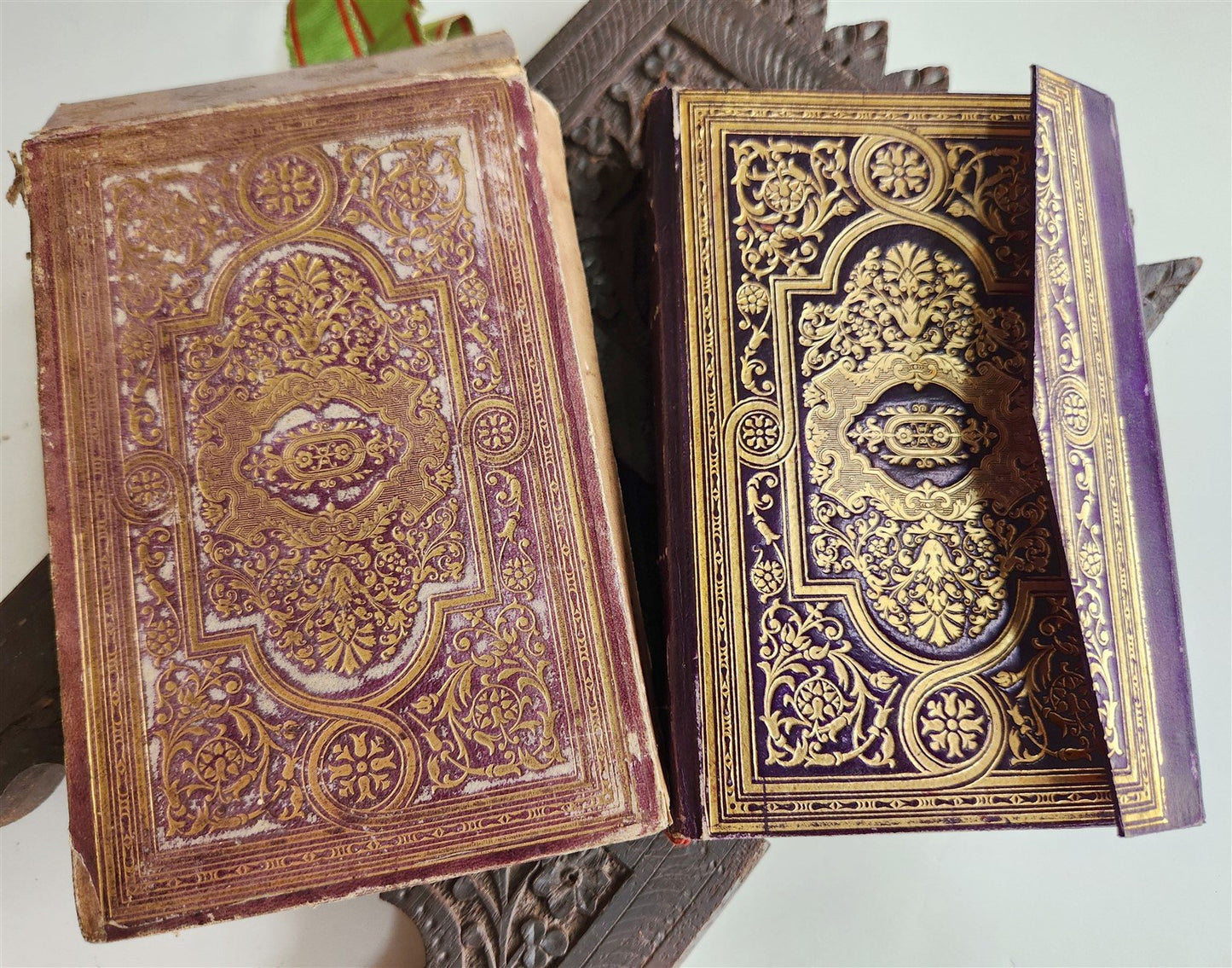 1900 OTTOMAN KORAN antique QURAN Turkish w/ WOODEN STAND & GILT SLIP CASE