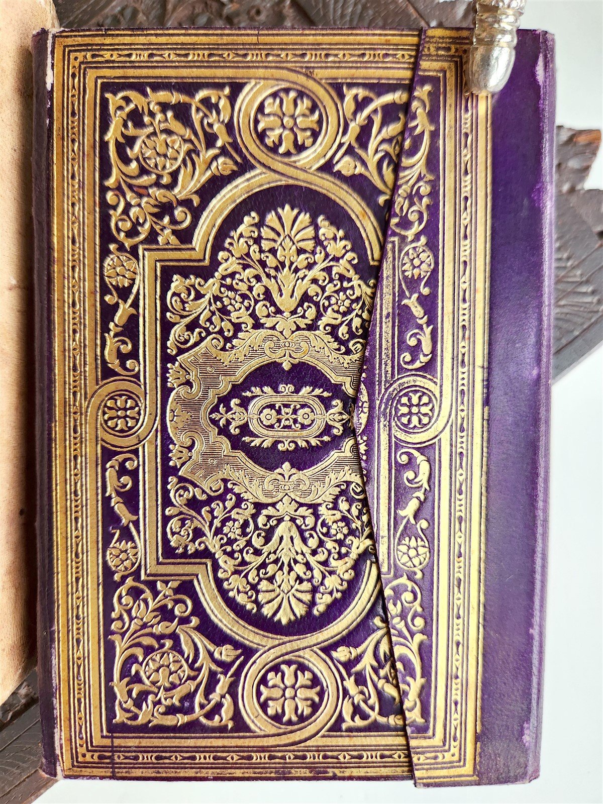 1900 OTTOMAN KORAN antique QURAN Turkish w/ WOODEN STAND & GILT SLIP CASE