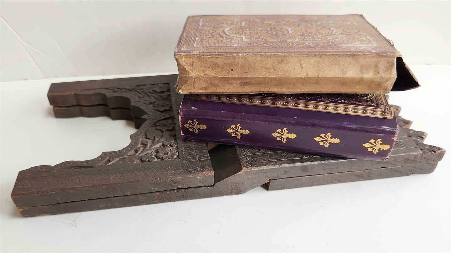 1900 OTTOMAN KORAN antique QURAN Turkish w/ WOODEN STAND & GILT SLIP CASE