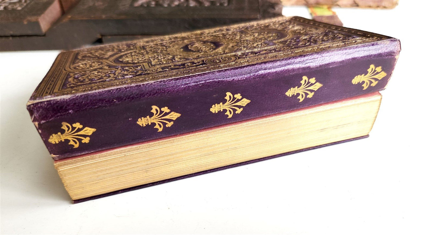1900 OTTOMAN KORAN antique QURAN Turkish w/ WOODEN STAND & GILT SLIP CASE