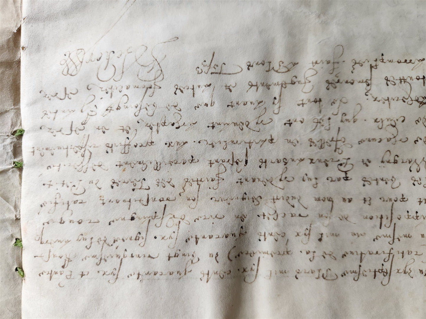 17th century MANUSCRIPT on VELLUM ANTIQUE LEGAL DOCUMENT in FRENCH 24 pages