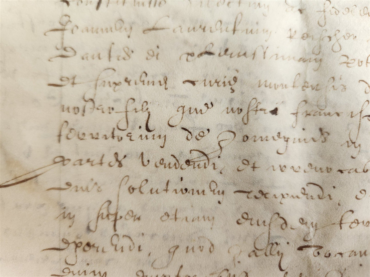 17th century MANUSCRIPT on VELLUM ANTIQUE LEGAL DOCUMENT in FRENCH 24 pages