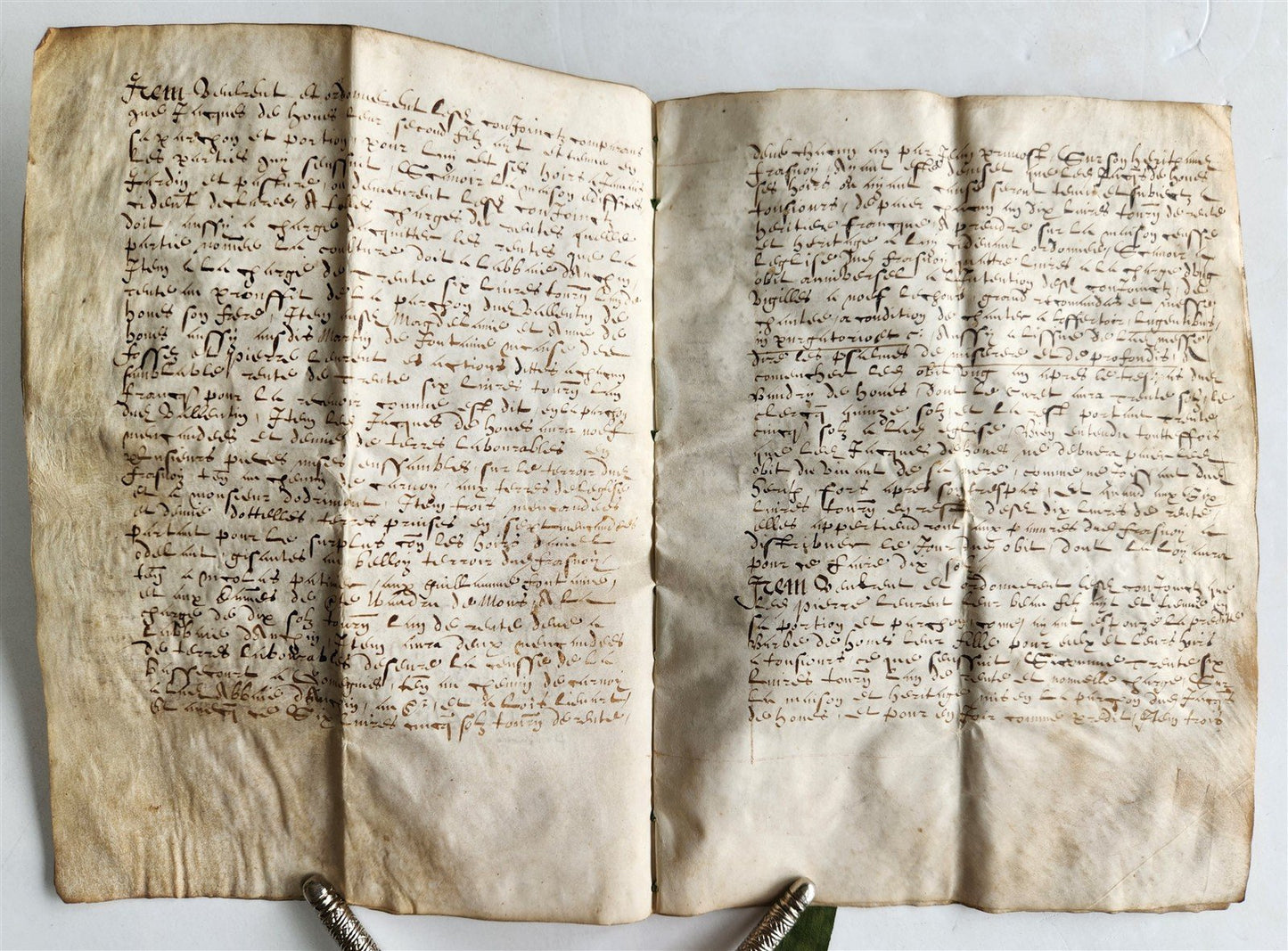 1617 MANUSCRIPT on VELLUM ANTIQUE LEGAL DOCUMENT in Spanish 24 pages