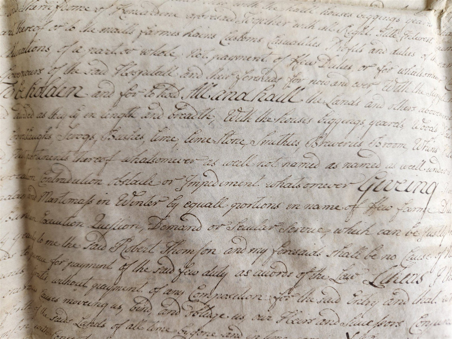 1737 MANUSCRIPT on VELLUM ANTIQUE LEGAL DOCUMENT in ENGLISH 18th CENTURY