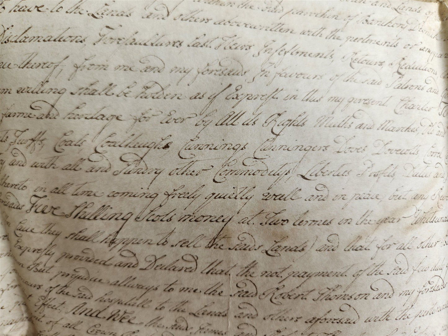 1737 MANUSCRIPT on VELLUM ANTIQUE LEGAL DOCUMENT in ENGLISH 18th CENTURY