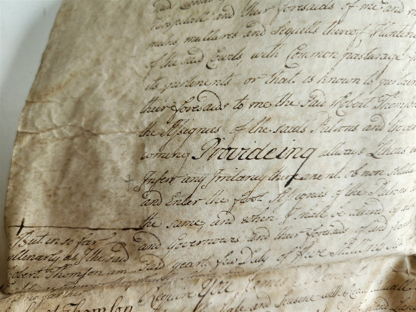 1737 MANUSCRIPT on VELLUM ANTIQUE LEGAL DOCUMENT in ENGLISH 18th CENTURY