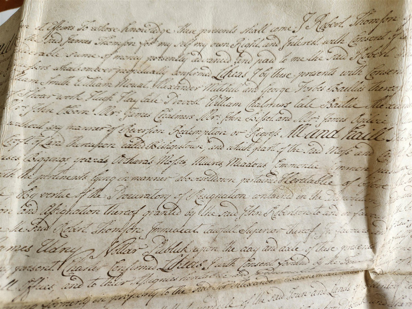 1737 MANUSCRIPT on VELLUM ANTIQUE LEGAL DOCUMENT in ENGLISH 18th CENTURY