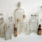LOT of 16 antique PHARMACY BOTTLES apothecary drug store