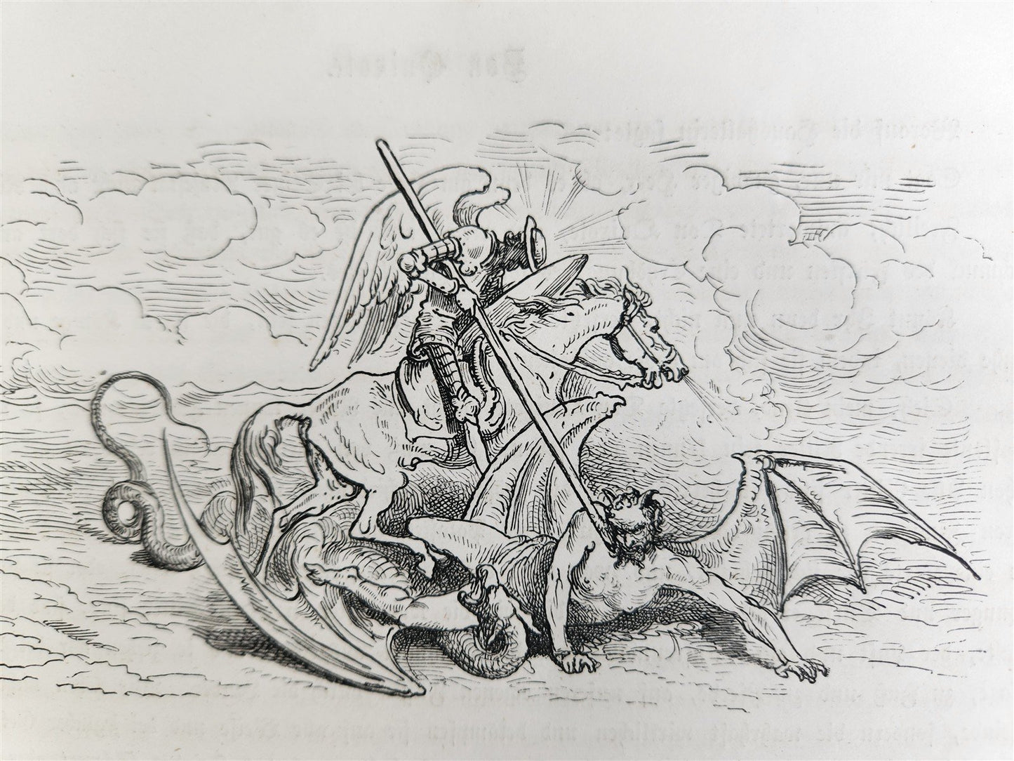 1869 DON QUIXOTE by CERVANTES antique GUSTAVE DORE ILLUSTRATED FOLIO in GERMAN