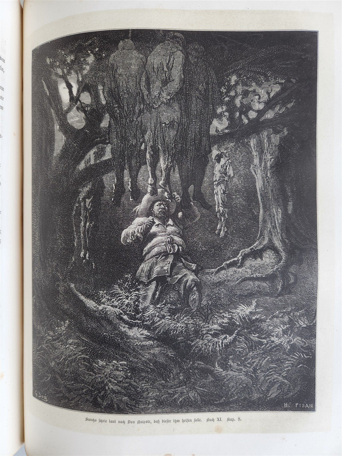 1869 DON QUIXOTE by CERVANTES antique GUSTAVE DORE ILLUSTRATED FOLIO in GERMAN