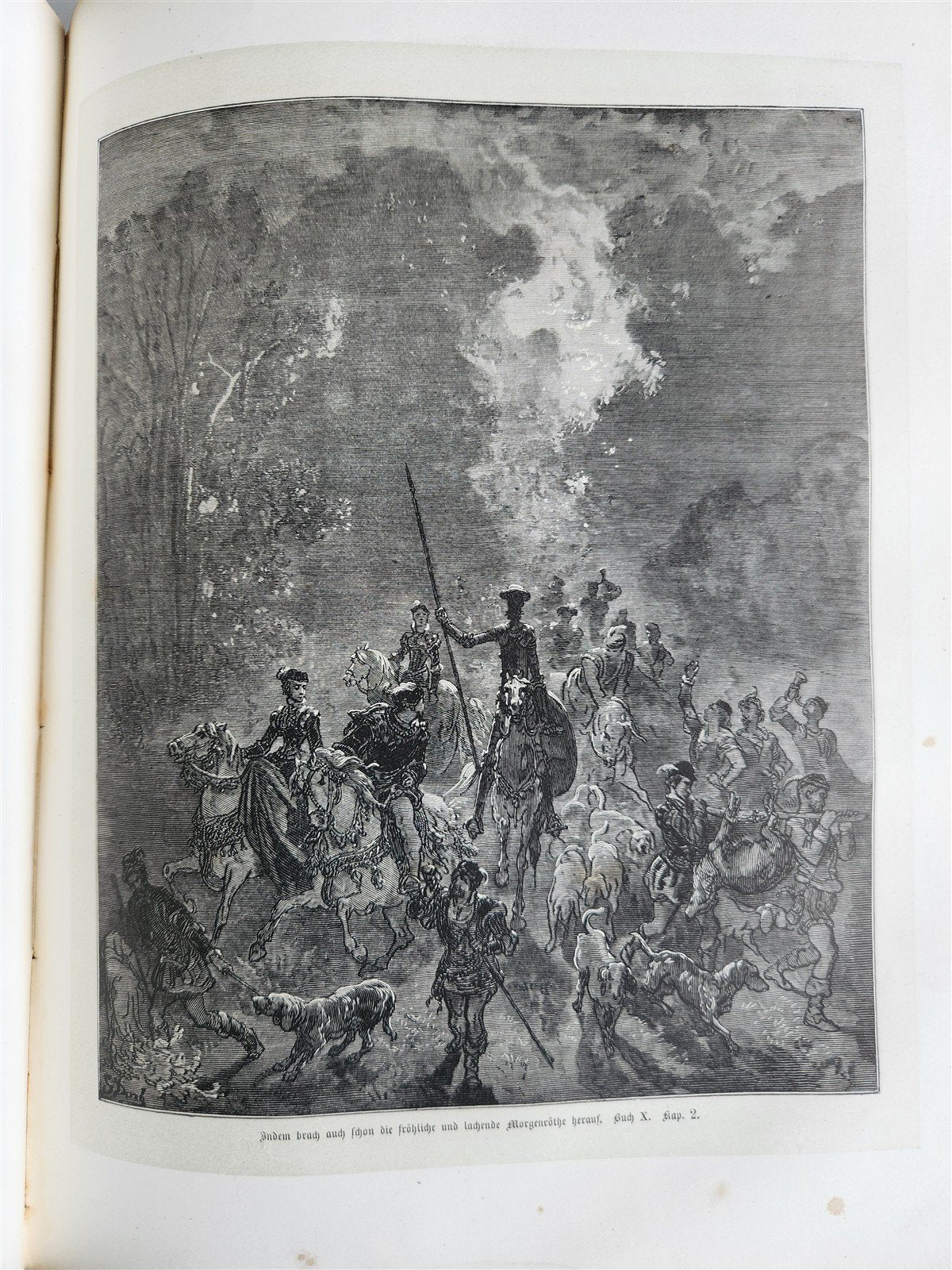 1869 DON QUIXOTE by CERVANTES antique GUSTAVE DORE ILLUSTRATED FOLIO in GERMAN