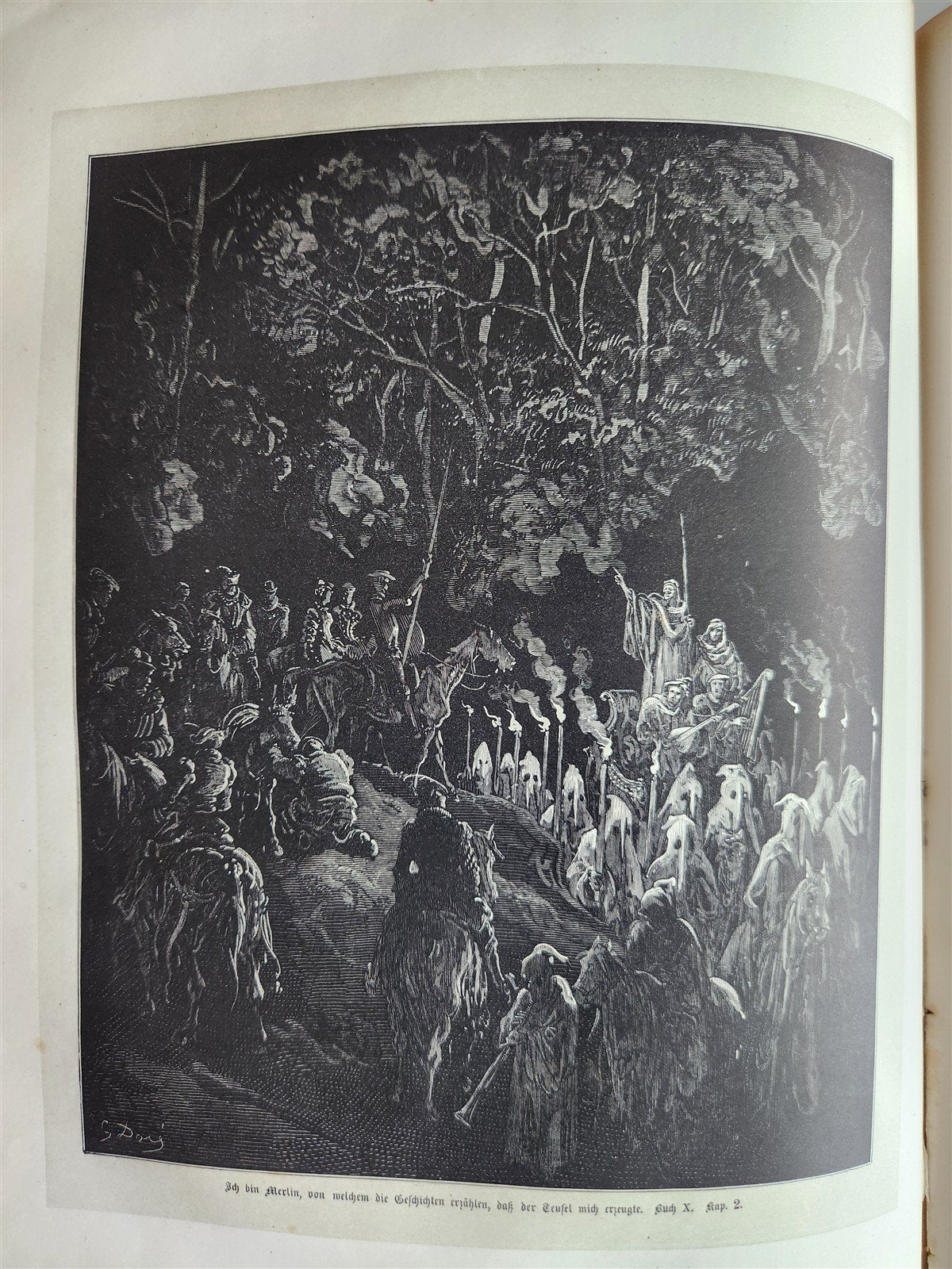 1869 DON QUIXOTE by CERVANTES antique GUSTAVE DORE ILLUSTRATED FOLIO in GERMAN